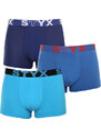 3PACK Herren Klassische Boxershorts Styx sportlicher Gummizug blau (3G96789) L