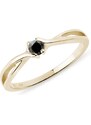 Ring mit schwarzem Diamanten in Gelbgold KLENOTA K0066023