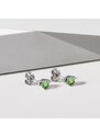 Ohrringe mit grünen Diamanten in Weißgold KLENOTA K0370282