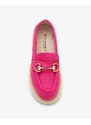 SIADER Fuchsia durchbrochene Damenmokassins mit Kristallen Ingwi - Footwear - fuchsia || pink