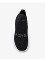 SDS Schwarze Damen-Slipper mit Zirkonen Asena - Schuhe - schwarz