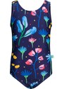 Dedoles Lustiger Badeanzug für Mädchen Aquarell-Blumen
