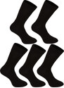 5PACK Socken Nedeto lang Bambus schwarz (5NDTP001) L
