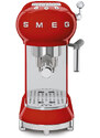 SMEG 50's Retro Style Hebel-Espresso- und Cappuccinomaschine, rot, ECF01RDEU