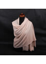 Pranita 100% Kaschmir-Schal groß beige mit Rosa-Stich