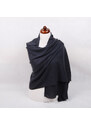 Pranita 100% Kaschmir-Schal groß dunkelgrau