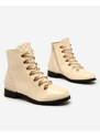 Lucky Shoes Royalfashion Damen Lacklederstiefel in Beige Hofeto - beige