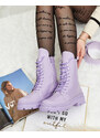 marka niezdefiniowana Royalfashion Eco leather women's bagger boots Vederme - violett