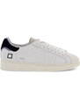 Sneaker D.A.T.E. BASE CALF WHITE-BLUE aus Leder Weiß