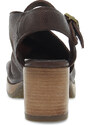 Sandalen mit Absatz A.S.98 ASIMMETRICO aus Leder Dunkelbraun