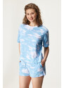 Pyjama DKNY Coney Island kurz blau