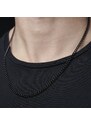 Lucleon Schwarze Ketten Halskette 4mm