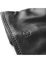 Salt & Hide Schwarze Gelochte Touchscreen-kompatible Lederhandschuhe aus Schafleder