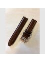 Trendhim Dunkelbraunes Leder Uhrenarmband 18mm mit schwarzer Schließe - Schnellverschluss