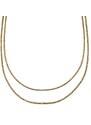 Arkai Rico geschichtete goldfarbene Doppelketten-Halskette