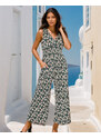 Made in Italy Royalfashion Women's long print jumpsuit - ziel