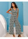 Made in Italy Royalfashion Women's long print jumpsuit - ziel