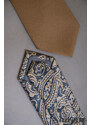 Avantgard Hellbraune schmale Krawatte