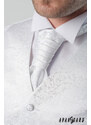 Avantgard Weiße französische Krawatte mit glänzenden Ornamenten